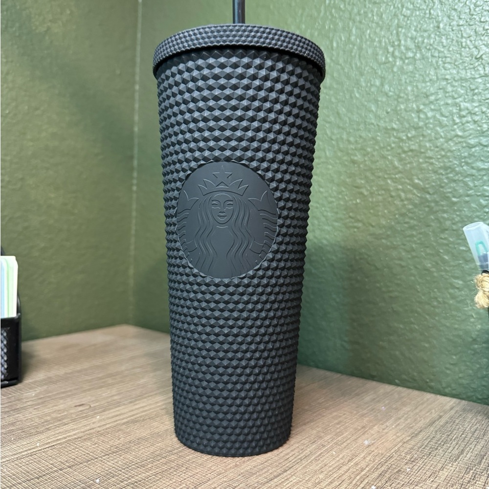Black Studded Starbucks Tumbler